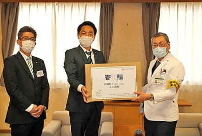 UFIライフサイエンス㈱サージカルマスク(日本製)寄贈の写真