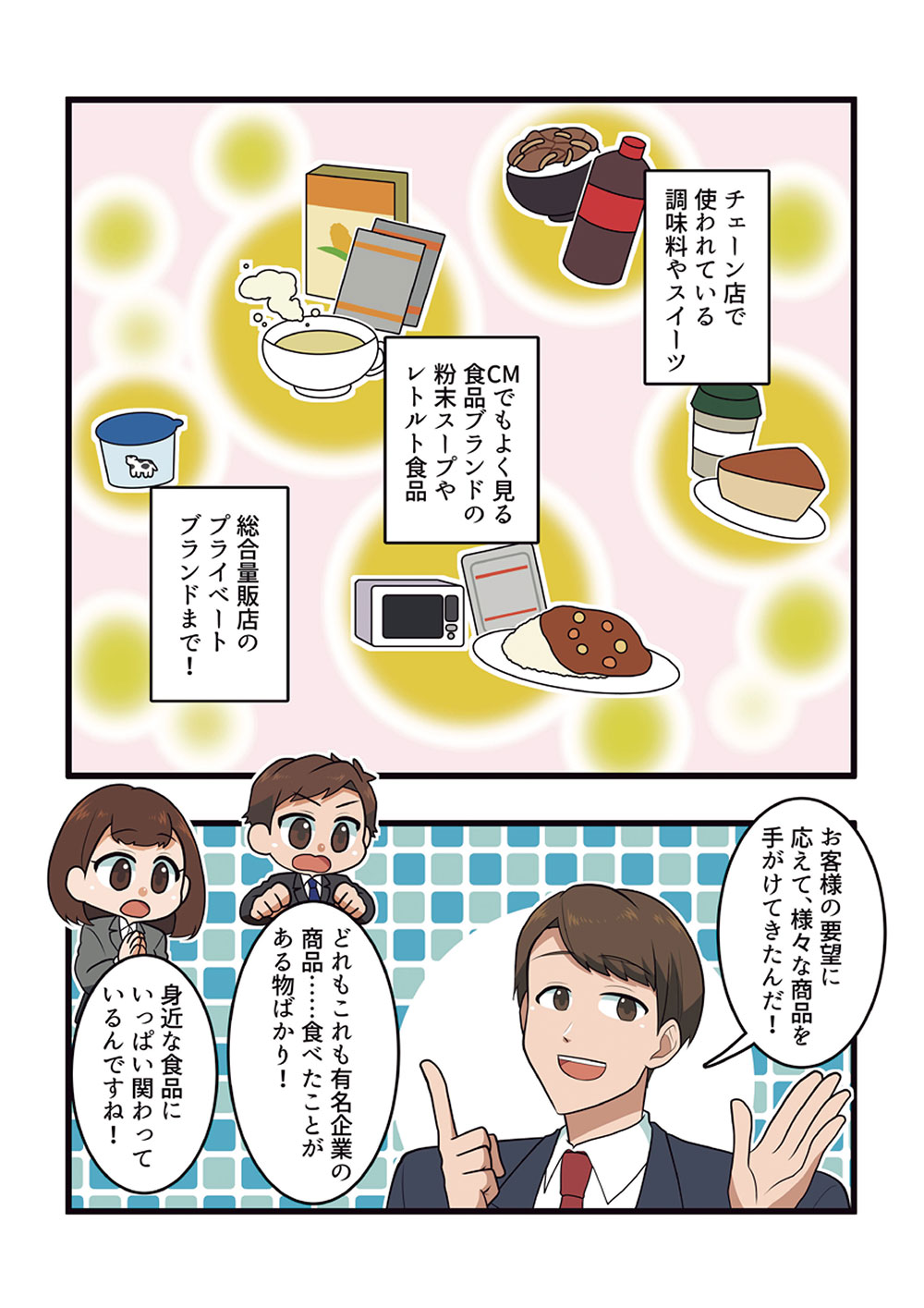 ユナイテッドフーズインターナショナルのお仕事を紹介するマンガ-p2